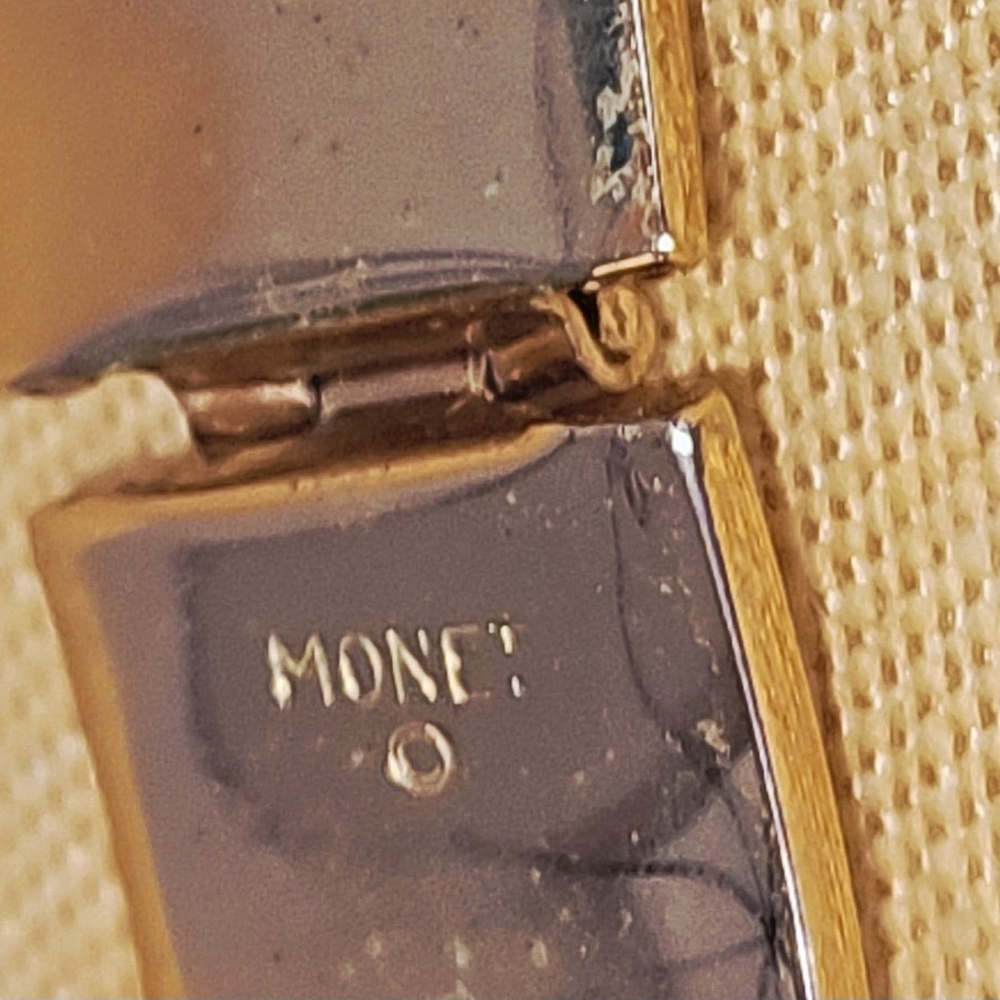 Monet Gold and White Bangle Bracelet - Picture 5 of 7